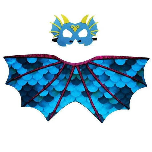 Adorable Toddler Dragon Costume Set - Unisex, Comfortable 3-Piece Pretend Play Costume with Cape and Mask - ToylandEU™