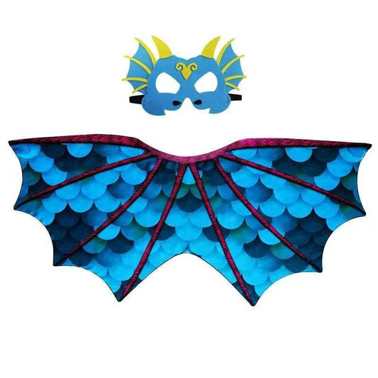 Adorable Toddler Dragon Costume Set - Unisex, Comfortable 3-Piece Pretend Play Costume with Cape and Mask - ToylandEU