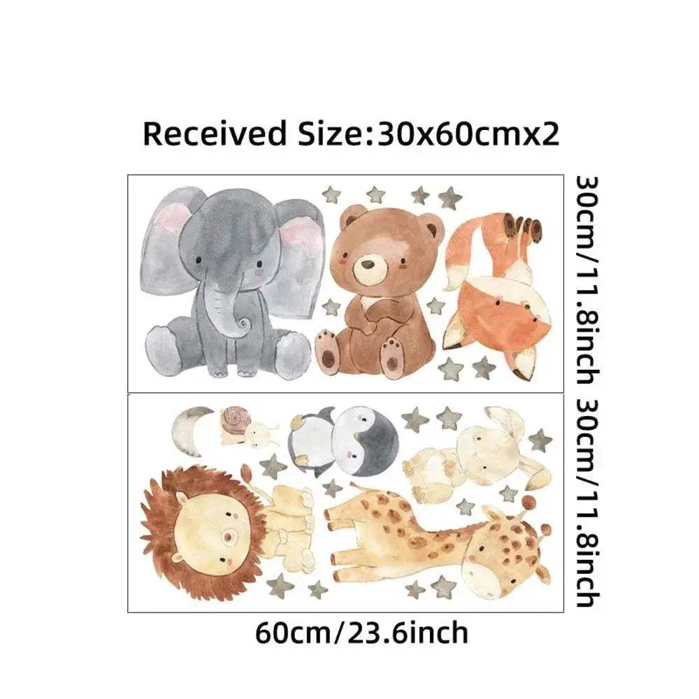 Adorable Africa Animals Wall Stickers 6 Pack Toyland EU - ToylandEU™