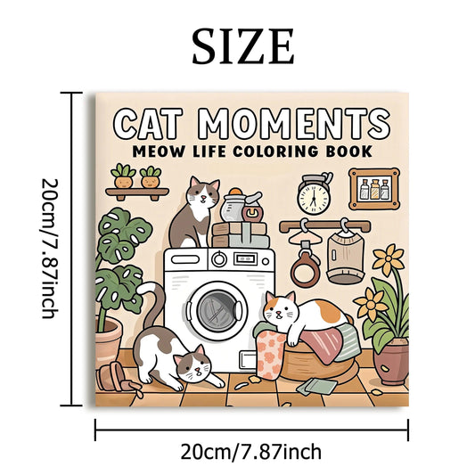 Adult Coloring Book | Cat Moments Theme | Toylandeu™