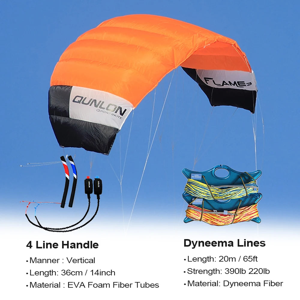 Power Trainer Kite | 4-Line System | Area 2-4 M2 | 2 M2, 3 M2, 4 M2