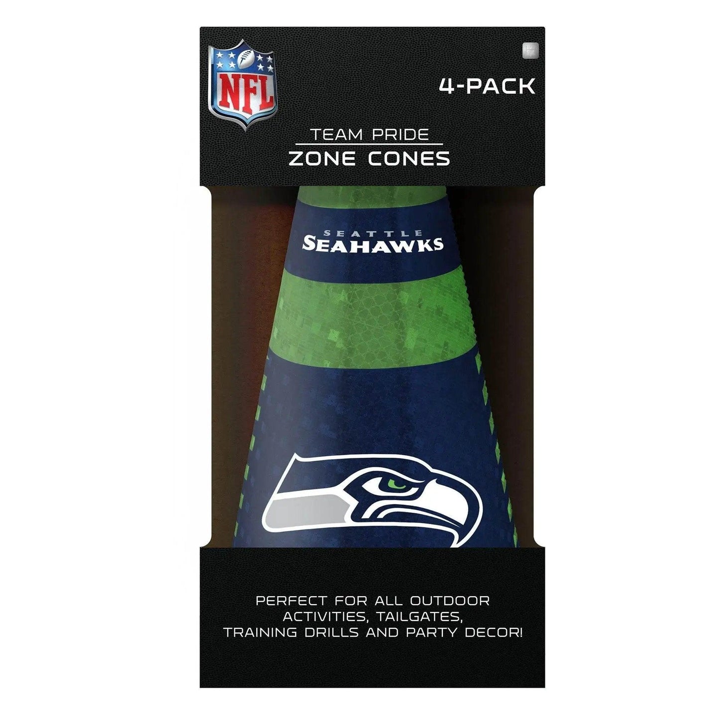 Seattle Seahawks Zone Cones 4 Pack Reflective Team Color Agility Cones - ToylandEU™