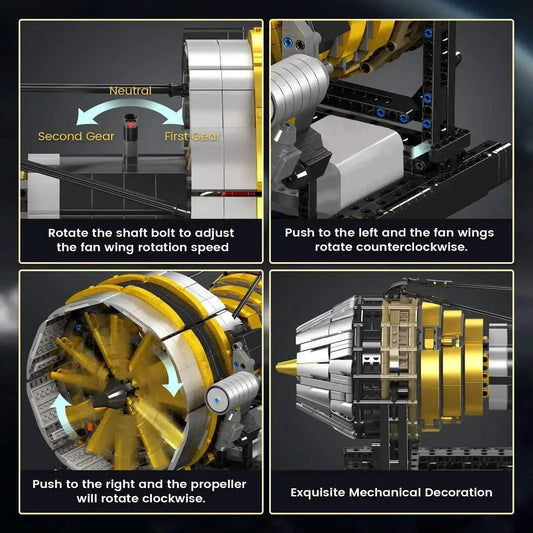Aircraft Engine Model Building Kit With Power Functions - ToylandEU