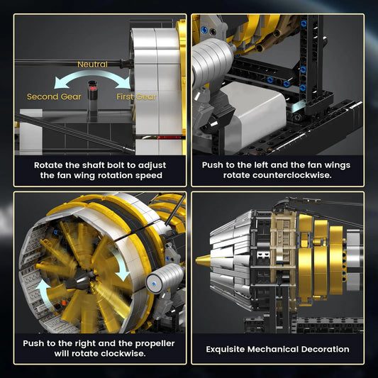 Aircraft Engine Model Building Kit With Power Functions - ToylandEU