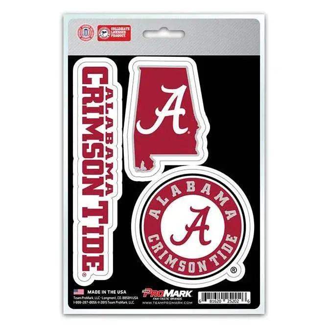 Alabama Crimson Tide Die Cut Decals 3 Pack Premium Vinyl - ToylandEU™