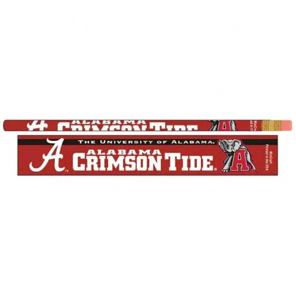 Alabama Crimson Tide Pencil 6 Pack WinCraft Supplies - ToylandEU™