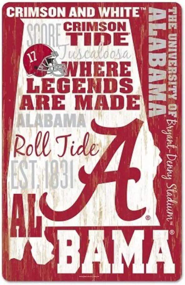 Alabama Crimson Tide Wood Sign 11x17 Established Date - ToylandEU™