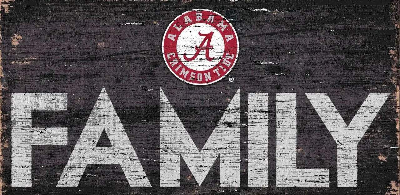 Alabama Crimson Tide Wood Sign 12x6 Family Design Hanging - ToylandEU™