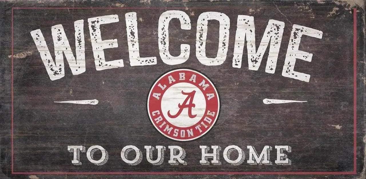 Alabama Crimson Tide Wood Sign 6x12 Welcome Home Design - ToylandEU™