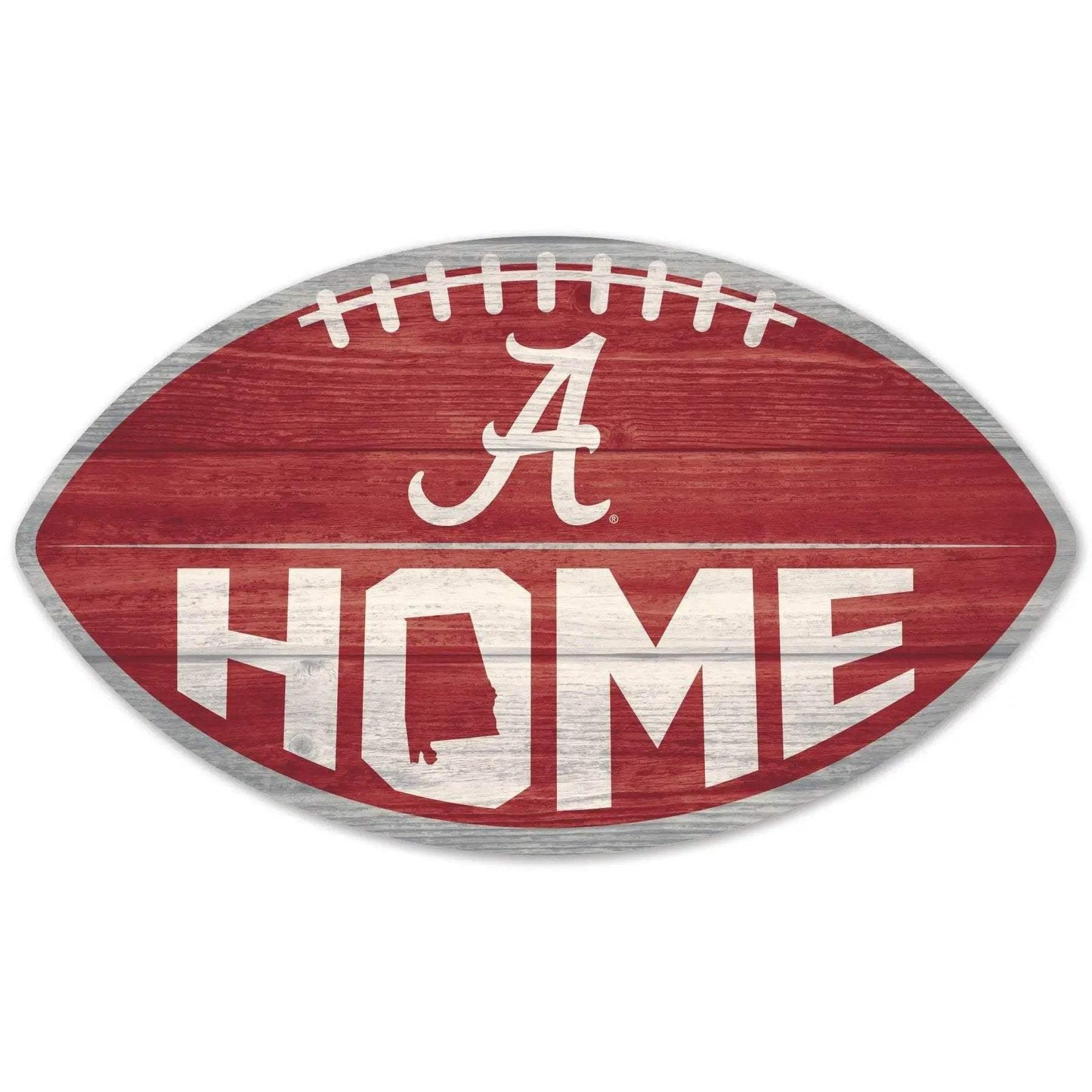 Alabama Crimson Tide Wooden Football Shape Sign Wall Mount - ToylandEU™