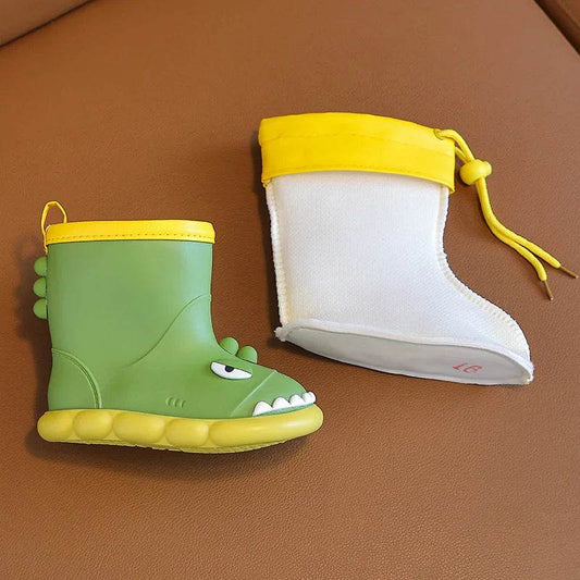 All Season Kids Dinosaur Rain Boots Anti Slip Outdoor Play - ToylandEU