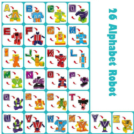 Alphabet Transformation Robot Toy For Kids 26 Letters - ToylandEU™