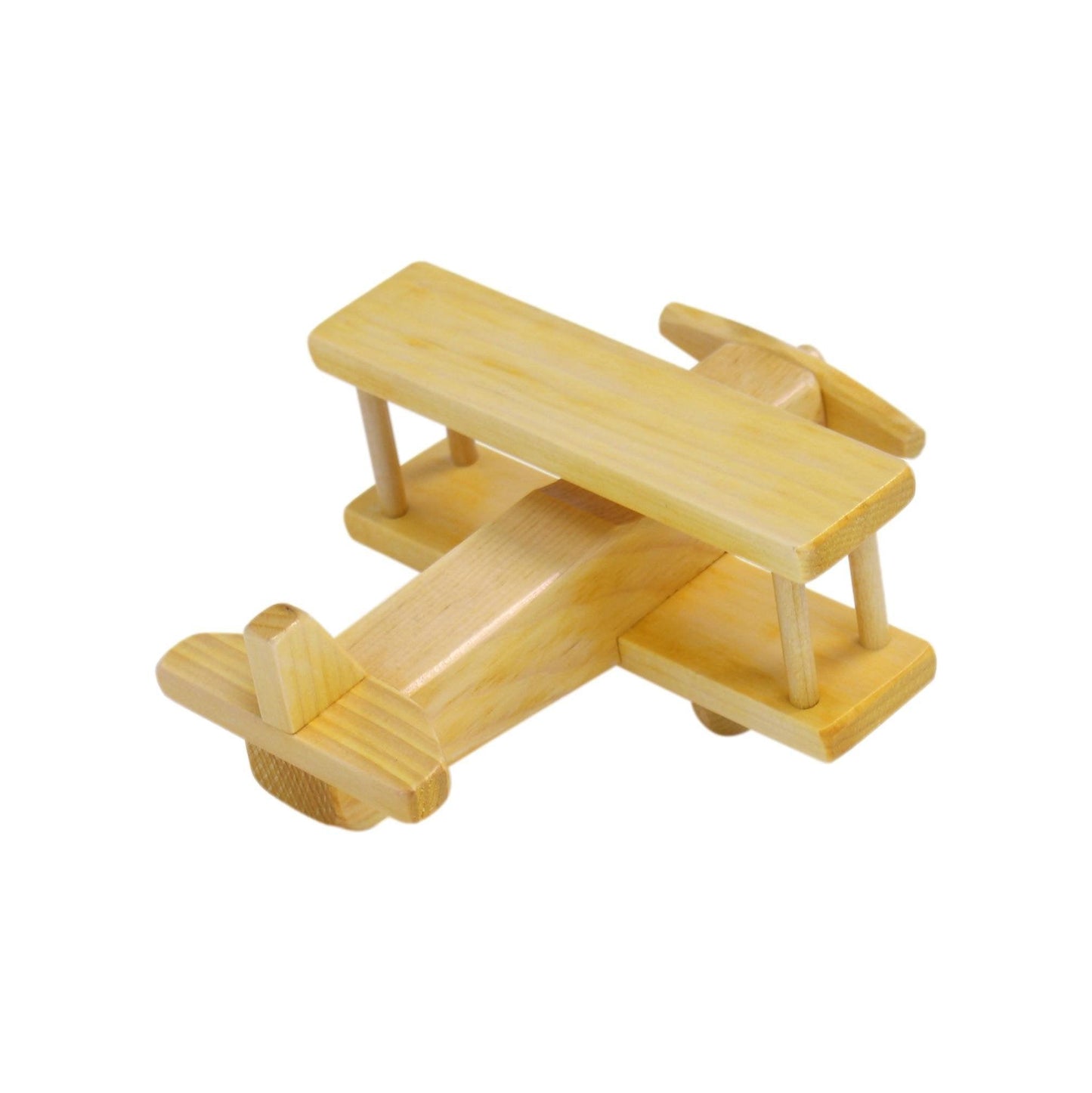 Amish Crafted Wooden Toy Airplane Spinning Propeller