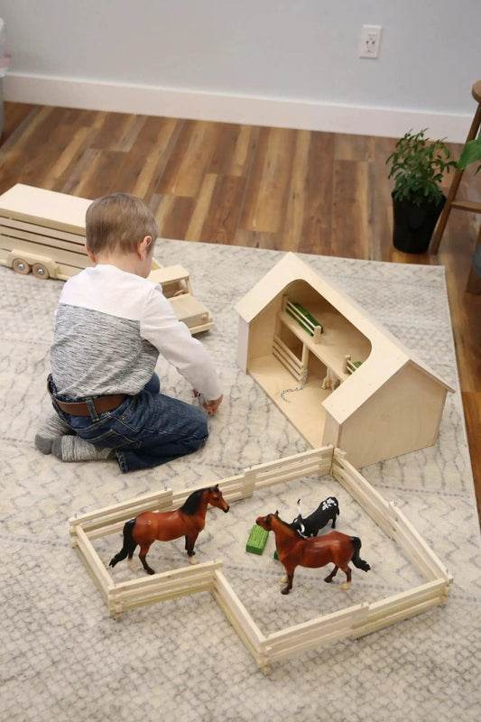 Amish Made Wooden Folding Fence Toy Durable For Kids - ToylandEU™