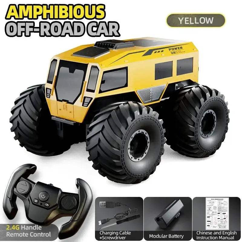 Amphibious RC Car Remote Control 4WD All Terrain Durable - ToylandEU™