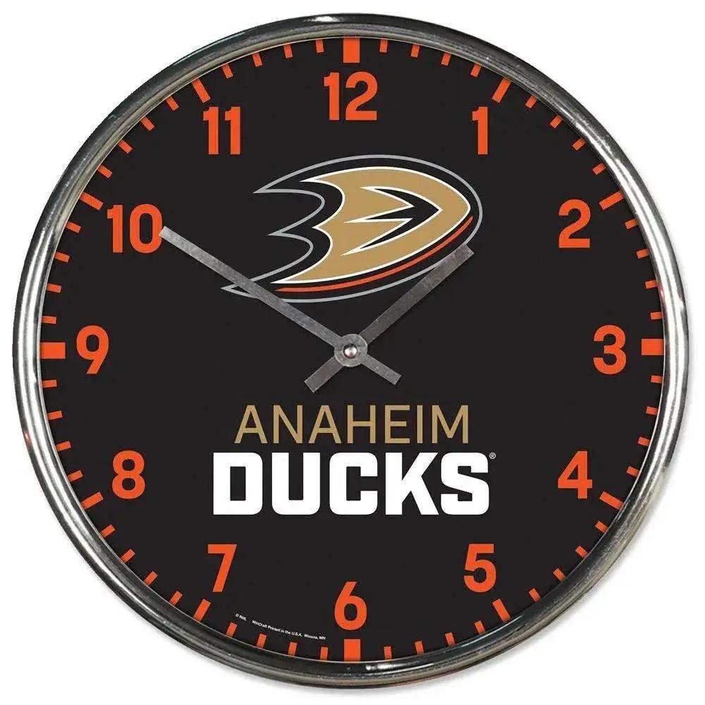 Anaheim Ducks Chrome Round Wall Clock Office Decor Style - ToylandEU™
