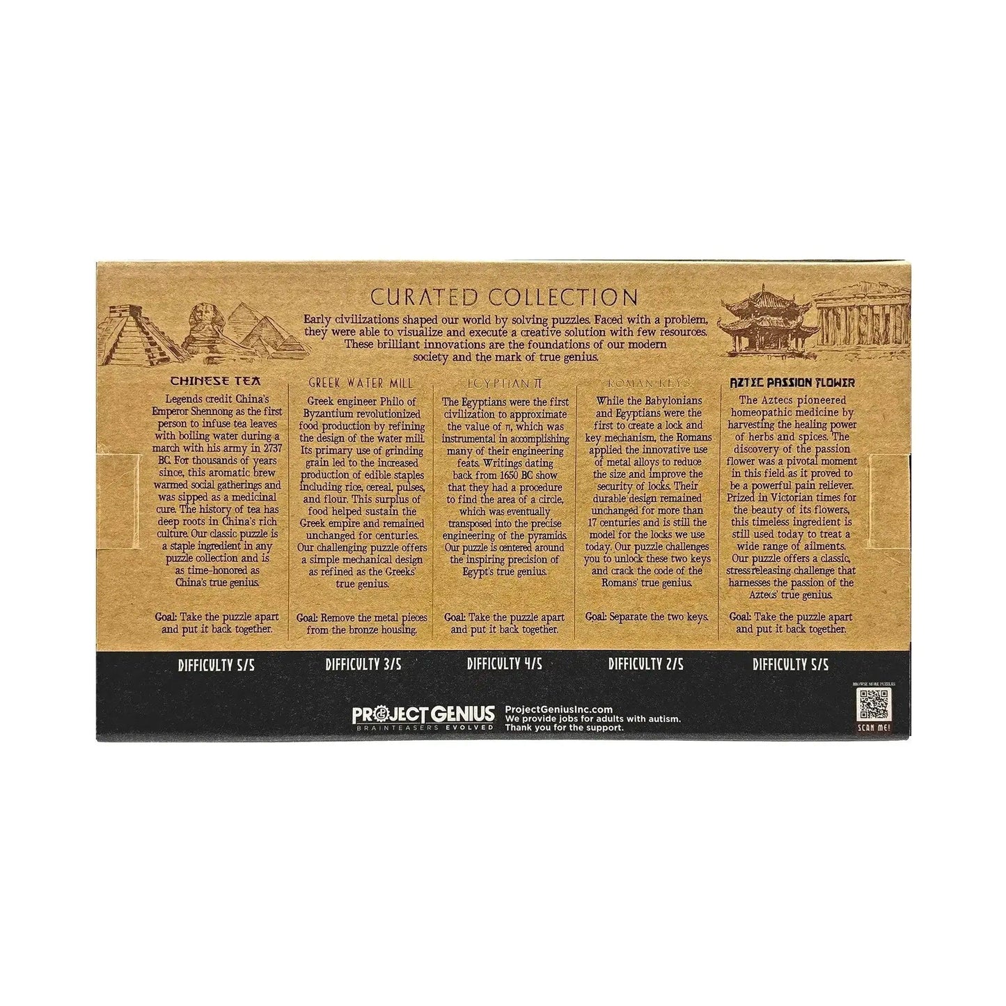 Ancient Civilizations Puzzle Set Wooden Brainteasers - ToylandEU™