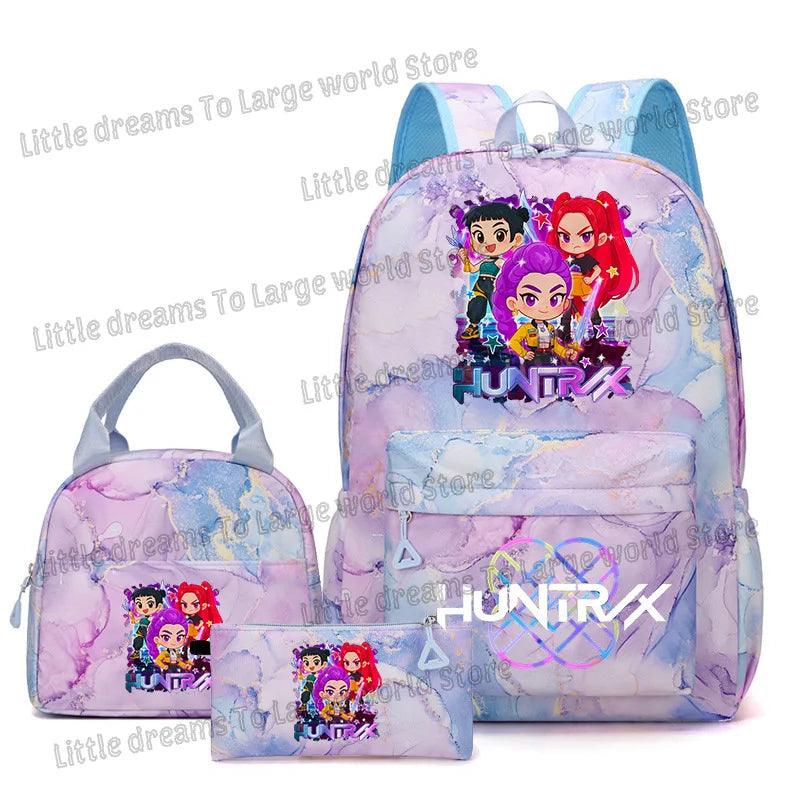 Anime 3pc Lunch Bag Set | Purple School Supplies | Toylandeu