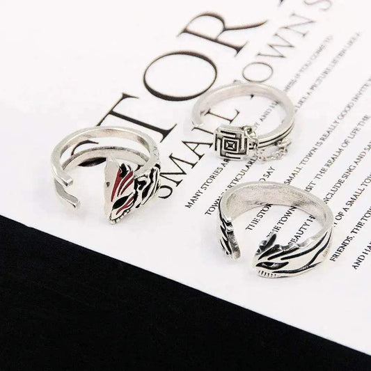 Anime Bleach Cosplay Ring Kurosaki Ichigo Metal Adjustable Unisex Rings Jewelry Accessories - ToylandEU