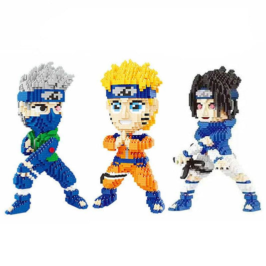 Anime-inspired Naruto & Kakashi PVC Building Blocks Puzzle Set - ToylandEU