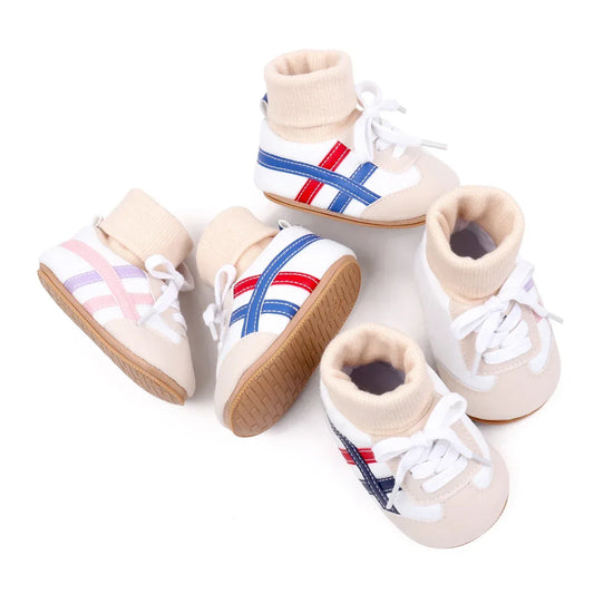 Anti Slip Baby Shoes First Walkers Ankle Covered Autumn Winter - ToylandEU