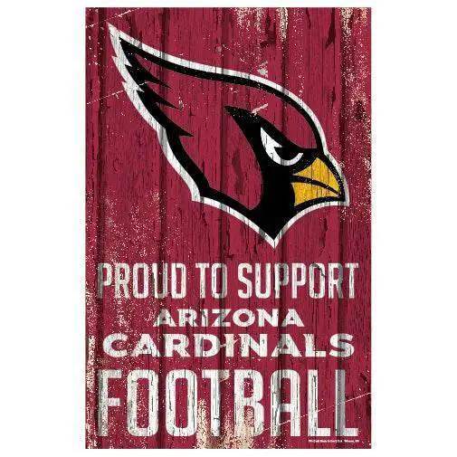 Arizona Cardinals 11x17 Wood Sign Proud to Support Design - ToylandEU™