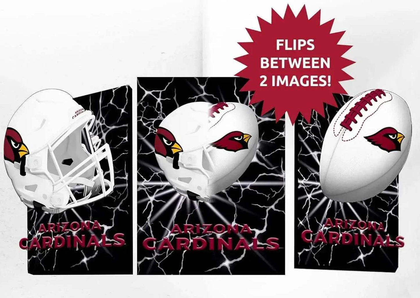 Arizona Cardinals 3D Art Print 12x16 Lightning Flip - ToylandEU™