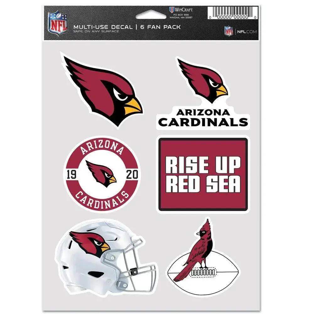 Arizona Cardinals Decal Multi Use Fan Pack Six Decals - ToylandEU™
