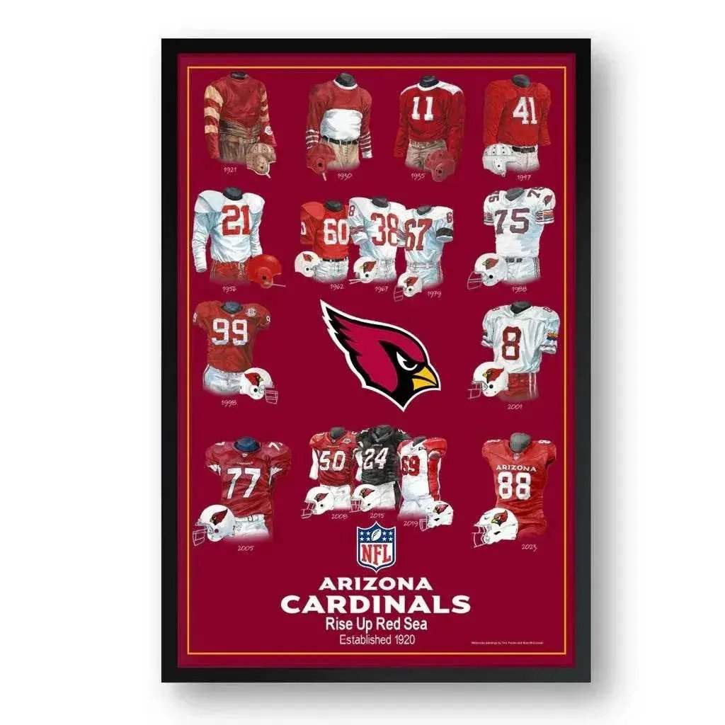 Arizona Cardinals Framed Print Uniform Heritage 10x13 - ToylandEU™