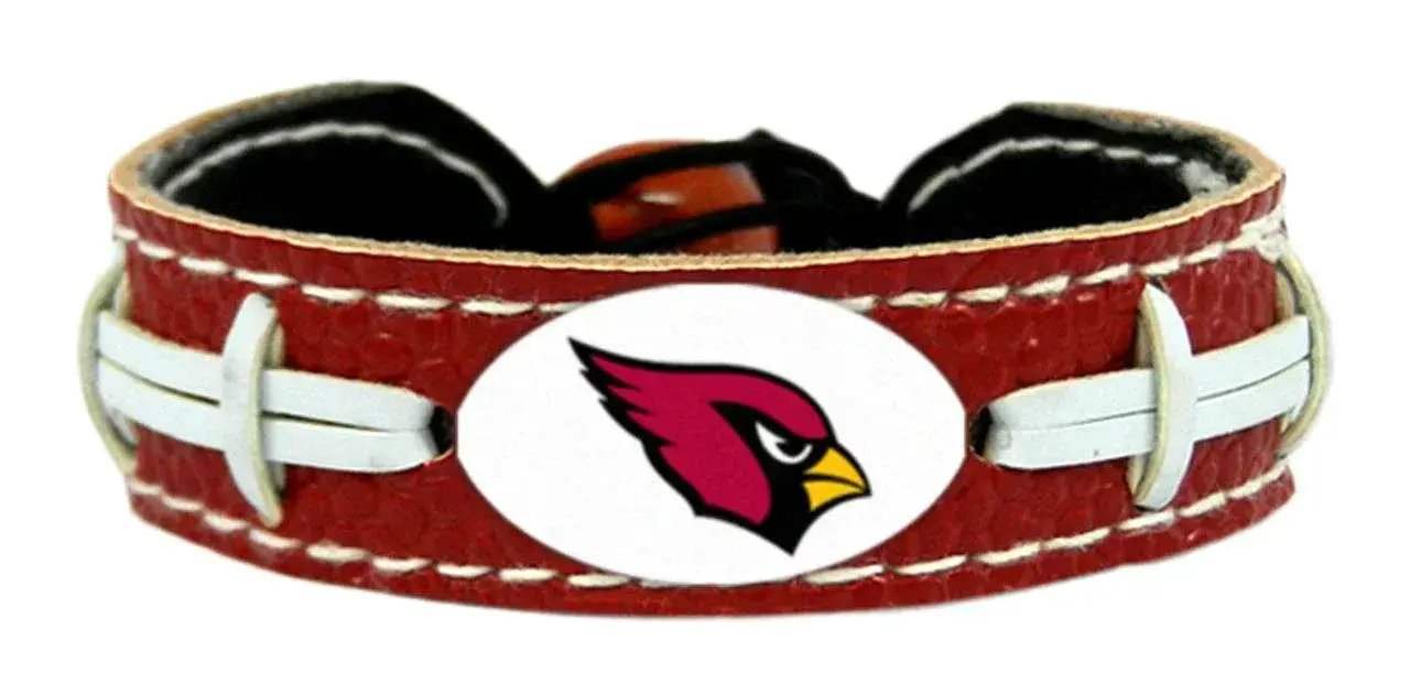Arizona Cardinals Leather Bracelet Team Color Football - ToylandEU™