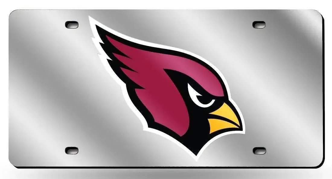 Arizona Cardinals License Plate Laser Cut Silver Mirror - ToylandEU™