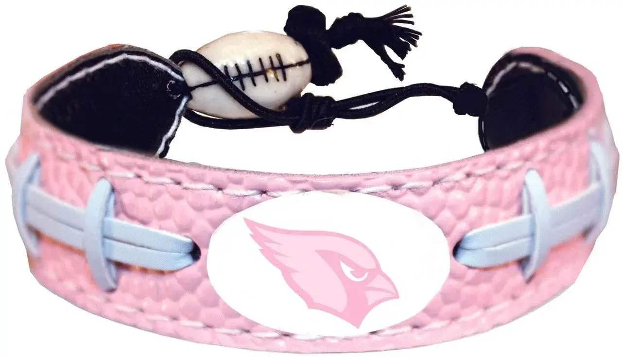 Arizona Cardinals Pink Leather Football Bracelet With Bead - ToylandEU™