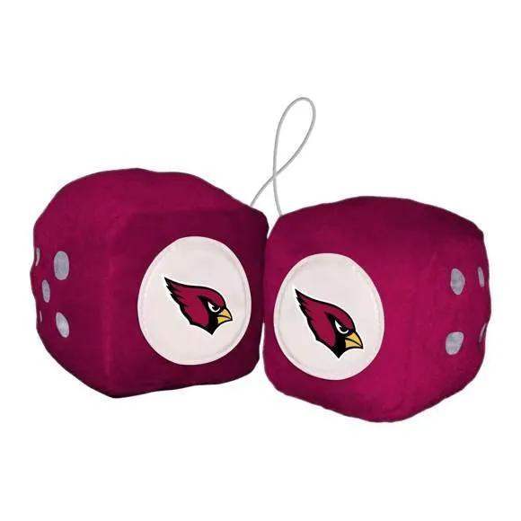 Arizona Cardinals Plush Fuzzy Dice Car Interior Decor Logo - ToylandEU™