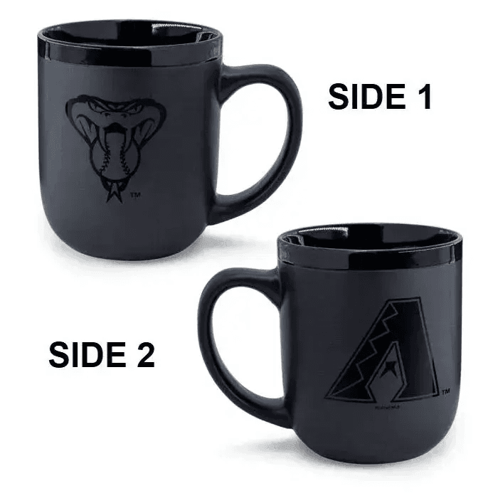 Arizona Diamondbacks 17oz Matte Black Ceramic Coffee Mug - ToylandEU™