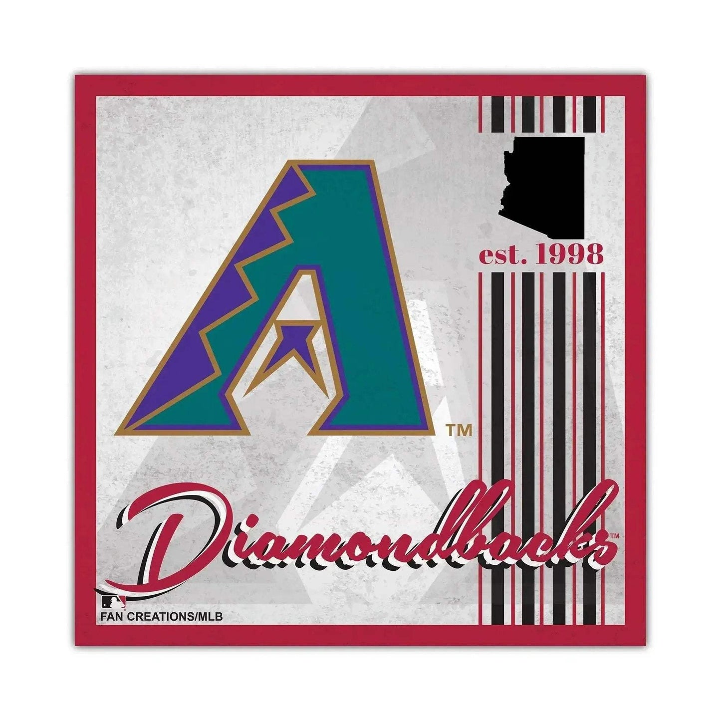 Arizona Diamondbacks Wood Sign 10x10 Album Design Edition - ToylandEU™