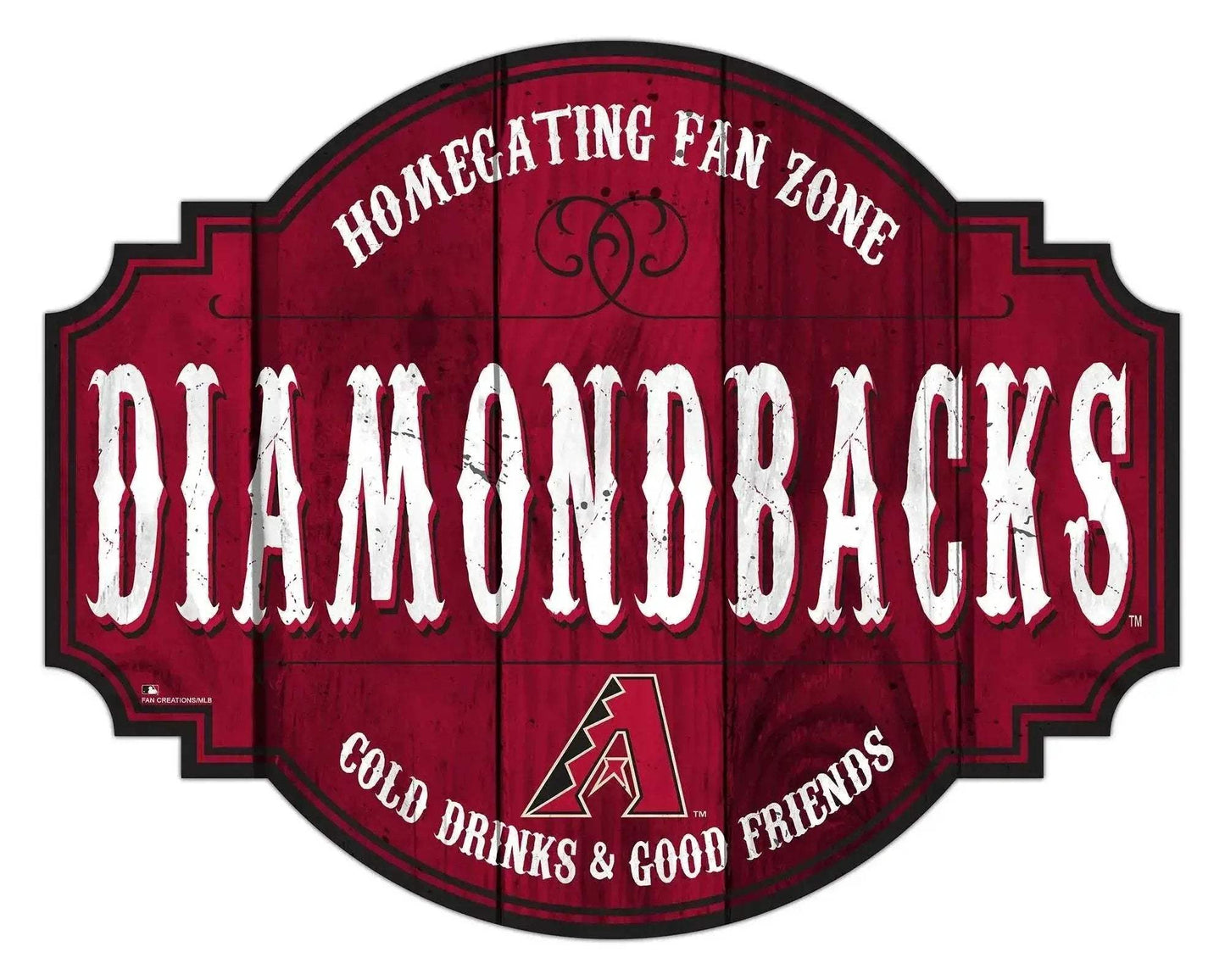 Arizona Diamondbacks Wood Tavern Sign 12 Inch Homegating - ToylandEU