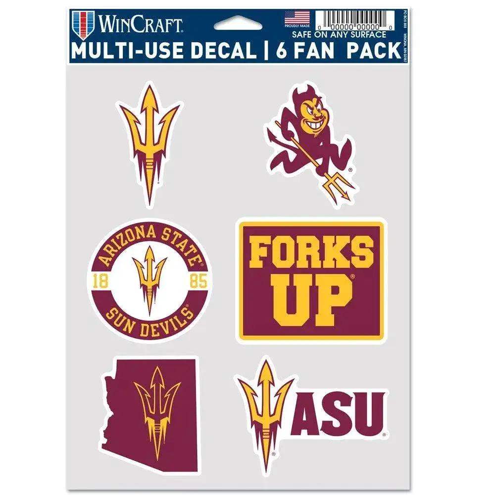 Arizona State Sun Devils Decal Set Multi Use 6 Pack - ToylandEU™