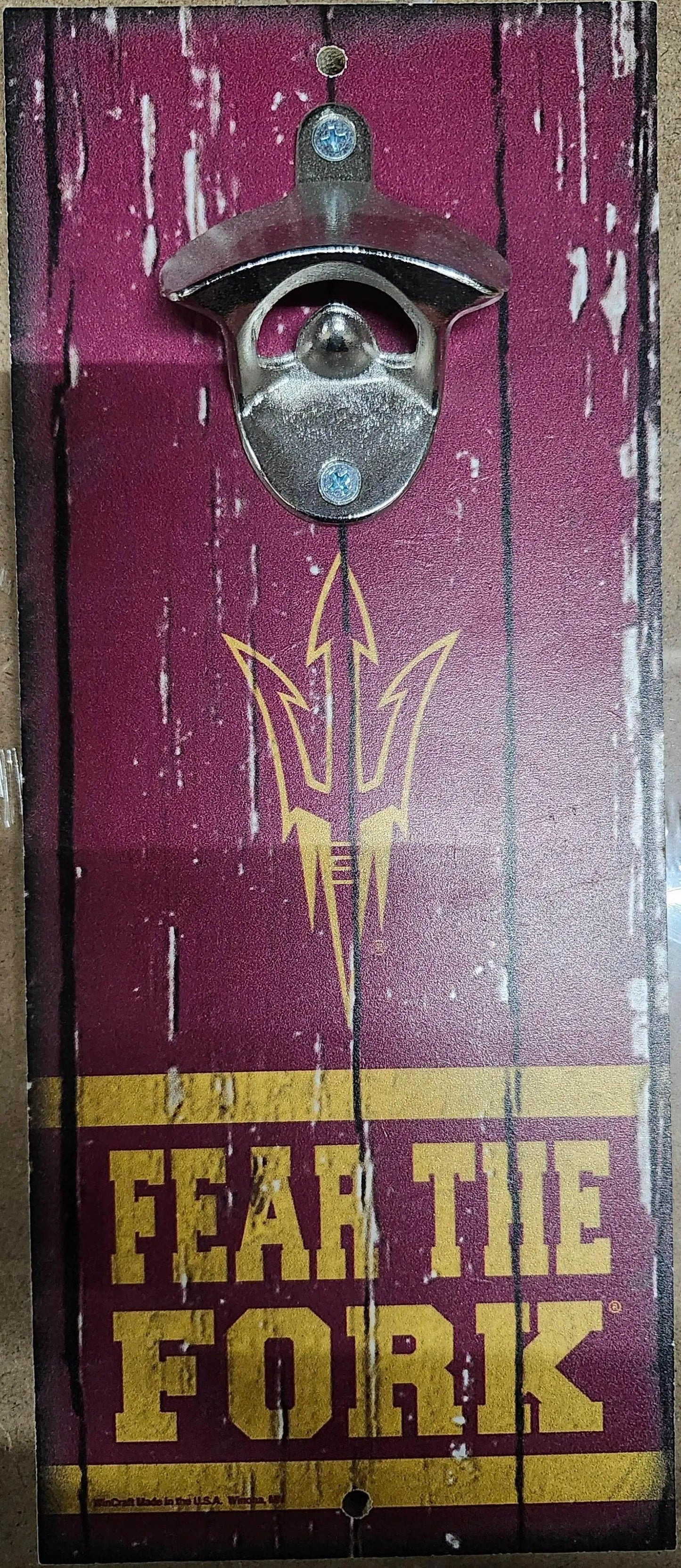 Arizona State Sun Devils Retro Wood Sign With Bottle Opener - ToylandEU™