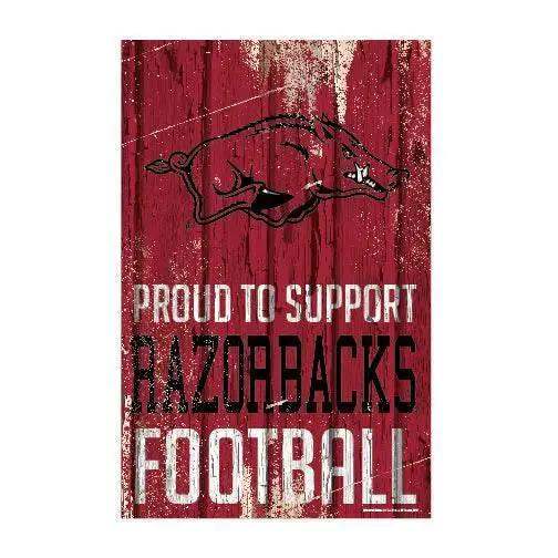 Arkansas Razorbacks 11x17 Wood Sign Proud to Support - ToylandEU™