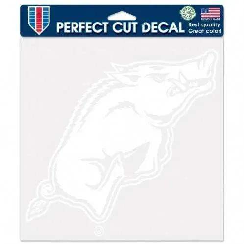 Arkansas Razorbacks Decal 8x8 Perfect Cut White Vinyl - ToylandEU™