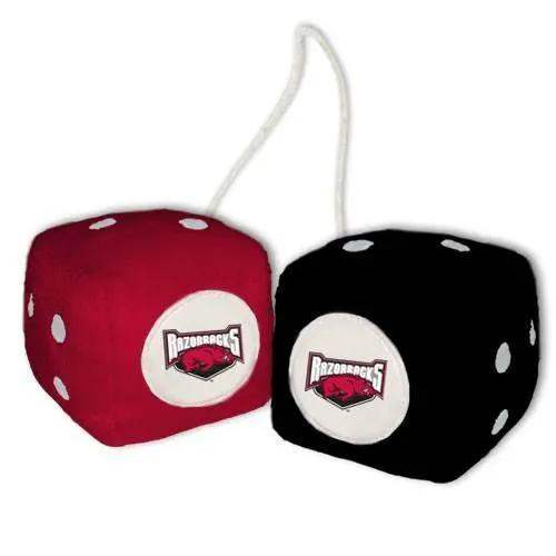 Arkansas Razorbacks Fuzzy Dice Plush Hangable 3 Inch - ToylandEU™