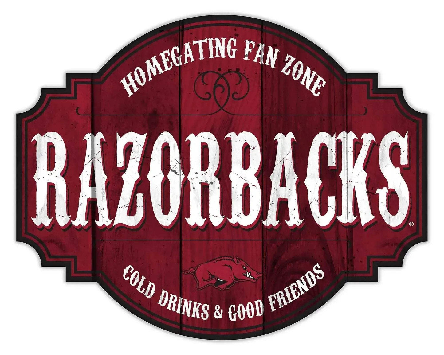 Arkansas Razorbacks Wood Sign 12 Inch Homegating Tavern - ToylandEU™