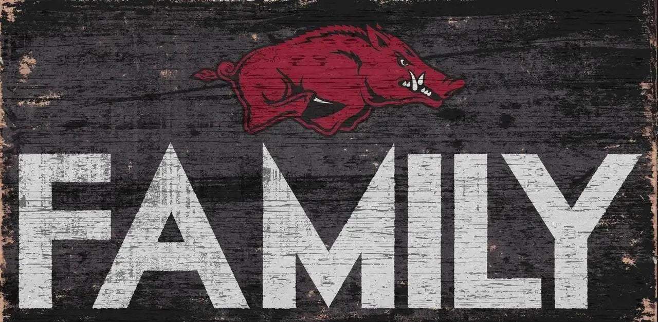 Arkansas Razorbacks Wood Sign 12x6 Family Design Order - ToylandEU™