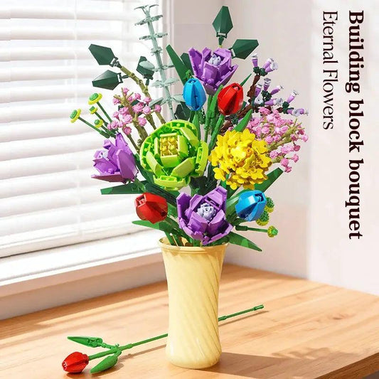 Artificial Flower Building Blocks Easy Assembly No Glue - ToylandEU™