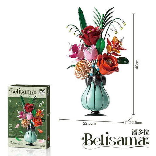 Artificial Flower Potted Building Block Flower Set Assembly - ToylandEU