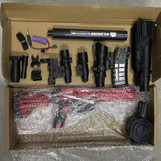 Assault Rifle Electric Burst Gel Bomb Fully Automatic Hand Operated Kids Toy Gun Launcher Electric M416 - ToylandEU