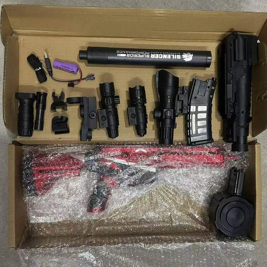Assault Rifle Electric Burst Gel Bomb Fully Automatic Hand Operated Kids Toy Gun Launcher Electric M416 - ToylandEU