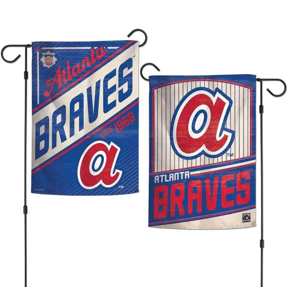 Atlanta Braves 12x18 Garden Flag Two Sided Cooperstown - ToylandEU™