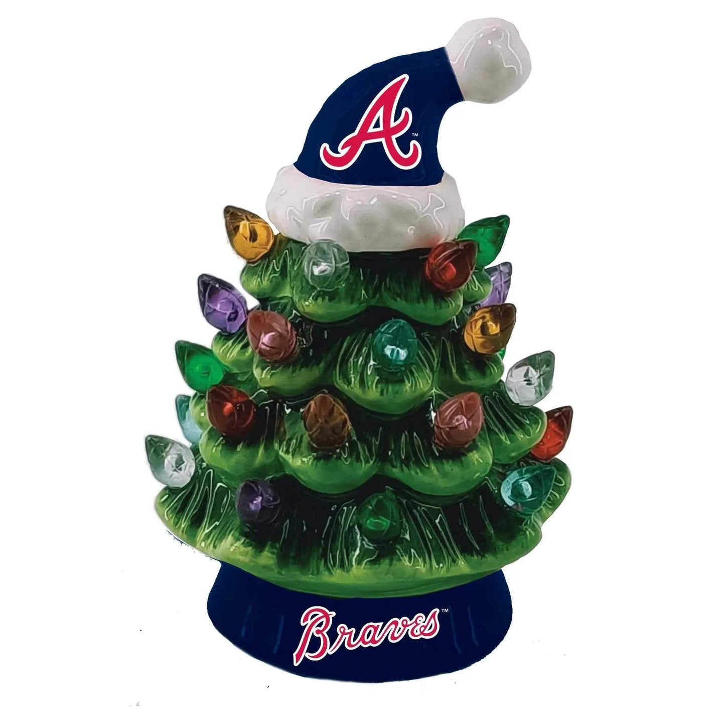 Atlanta Braves 4 Inch LED Christmas Tabletop Tree Decor - ToylandEU™