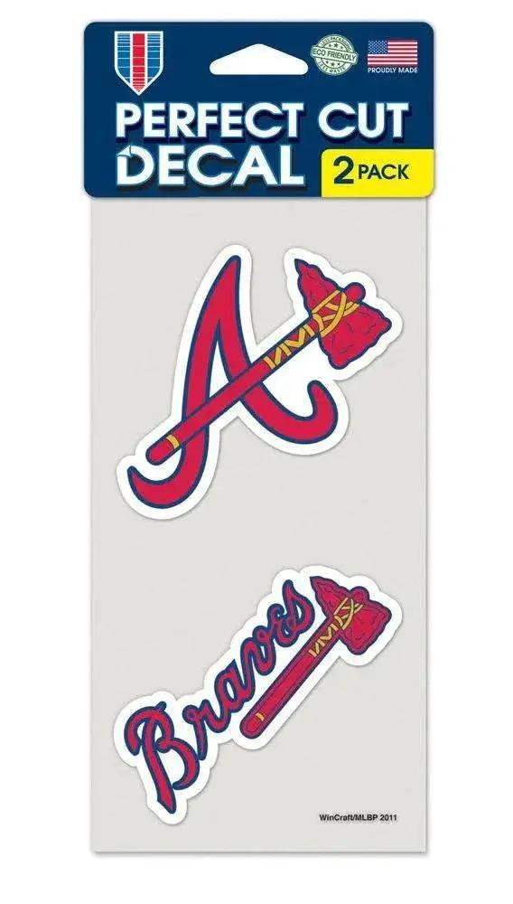 Atlanta Braves Die Cut Decals Set Of 2 Outdoor Vinyl 4 Inch - ToylandEU™